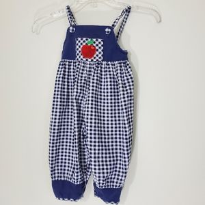 Peaches 'n Cream Blue/White Baby outfit, 18M